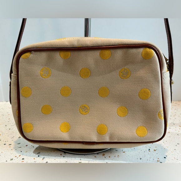 Vintage Dooney & Bourke Polka Dot Small Canvas Shoulder Crossbody Handbag‎ - Picture 7 of 16